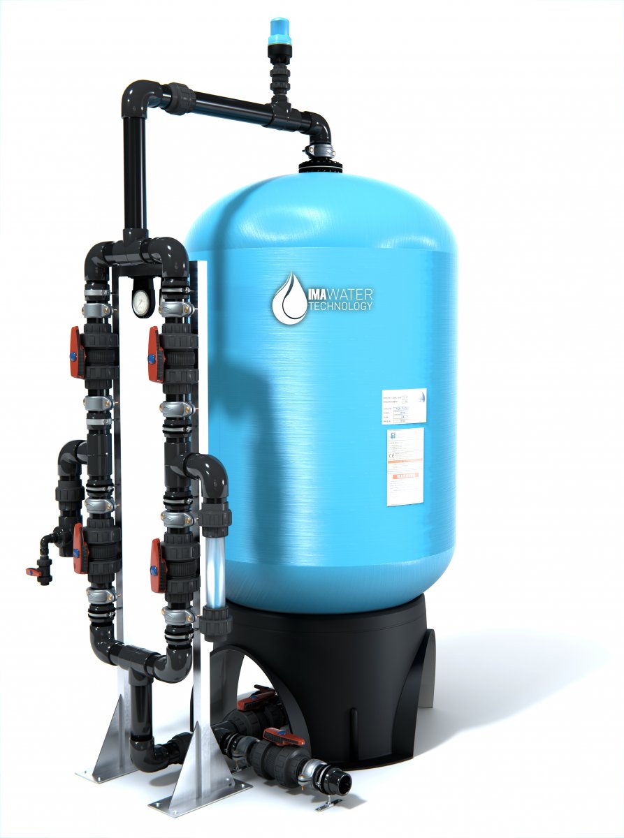 Filtro para eliminar arsénico del agua  con válvulas manuales